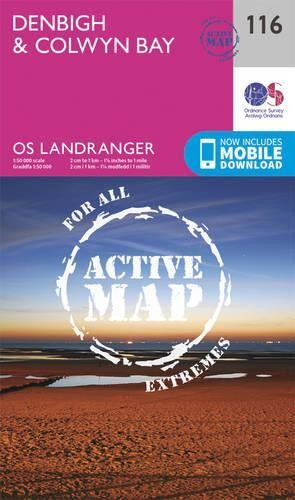 Denbigh & Colwyn Bay (Map) OS Landranger Active Map
