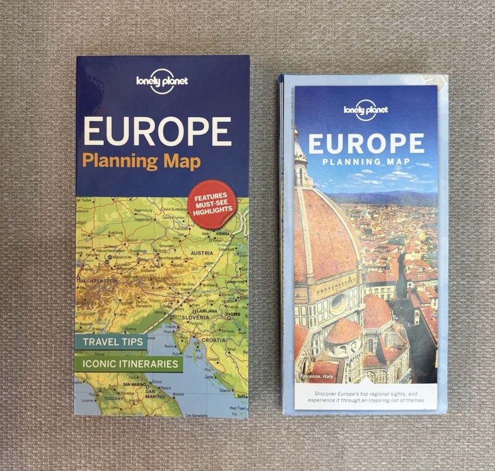Lonely Planet EUROPE Planning Map (Easy-Fold) Travel Tips & Iconic Itineraries