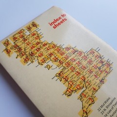 Peak District Bartholomew Ordinance Survey Map Hiking 1970s vintage British