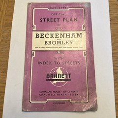 Vintage Barnett’s Street Plan of Crawley Road Maps of Sussex Pre Decimal UK Map
