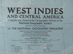 National Geographic Map January 1970 West Indies & Central America Folded Paper