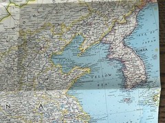 Vintage NATIONAL GEOGRAPHIC 1964 CHINA MAP 25” X 38” Excellent ++ Condition