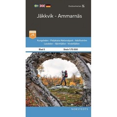 Sweden map 5: Jakkvik / Ammarnas Hiking, Kungsleden, skiing