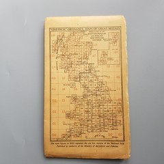 Winchester England Ordnance Survey #168 Map Hiking 1945 foldout Britain vintage