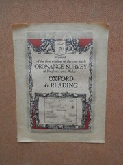 Large Framed Ordnance Survey Map – Oxford & Reading – 79cm x 69xm