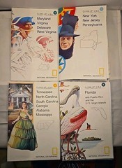 Vintage 1986 National Geographic Close-up USA Boxed Map Set Book