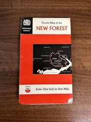 NEW FOREST – paper ORDNANCE SURVEY TOURIST MAP 1966 Poole Totland Southampton