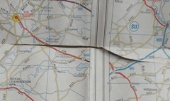 AA Map: Throughroutes to and from Dover (1981).