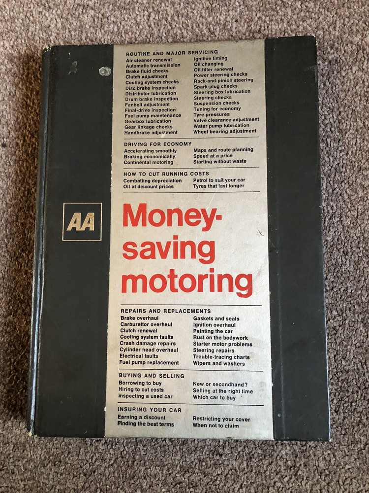 AA Money-Saving Motoring / Money Saving Tips / Self Help Hardback car book