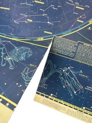 Vintage National Geographic Map of Heavens | 1957