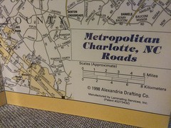 Vtg 1998 ADC The Map People Charlotte NC City Slicker Laminated City Map NEW!
