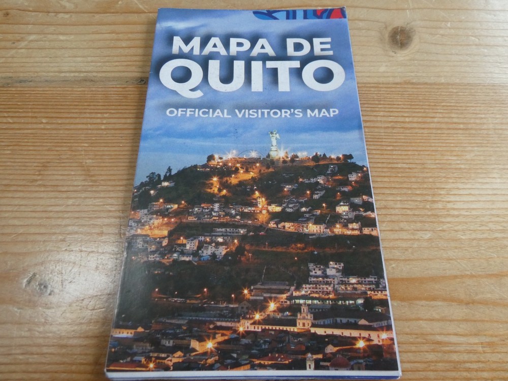 OFFICIAL VISITOR’S TOURIST MAP OF QUITO EQUIDOR #174