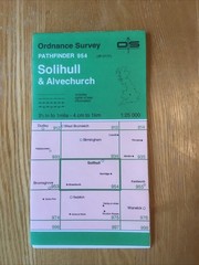 1993 Ordnance Survey Pathfinder Map 954 SP 07/17 Solihull And Alvechurch
