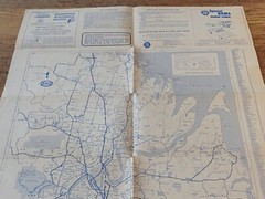 NRMA Brisbane District Map, Vintage folded map