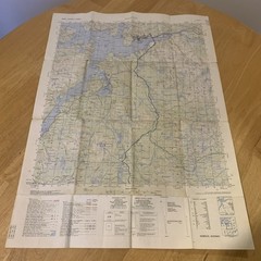 Vintage Norway Topographic Map Namsos 1974 1:50,000 Topografisk Kart M711