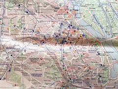 Paper Kiev Travel Map Atlas CCCP Soviet Vintage Ukrainian City Center Plan 1980s