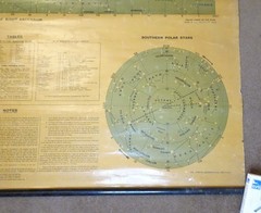 1940 PHILIPS Chart of the Stars Map by George Philip & Son, Vintage Wall Hanging