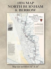 Burnham-on-Sea North & Berrow – Full Size fold out Vintage Map c1894