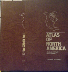 HUGE 1985 National Geographic Atlas North America Hardcover Book with Slipcover