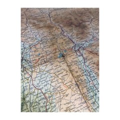 Bartholomews English Lakes Folded Cloth Map Half Inch Contoured Vintage Pre 1936