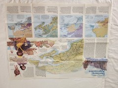 National Geographic Making of America Map Posters 1970-80s Mid East Euro Africa