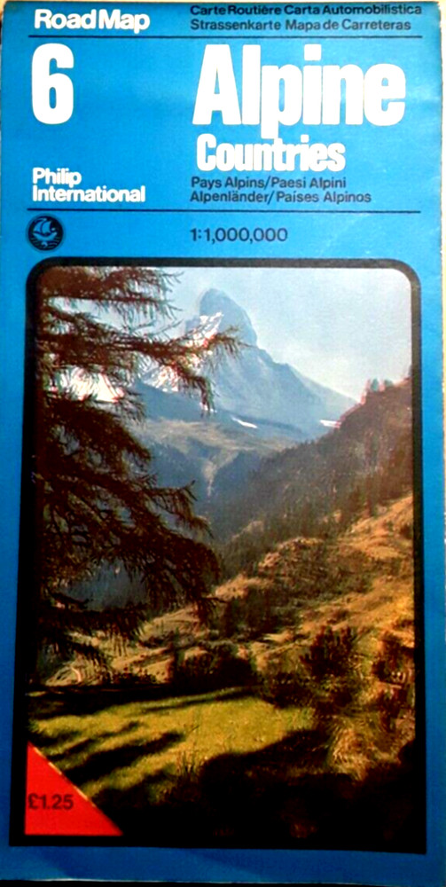 Alpine Countries by Philip International – Folding Road Map