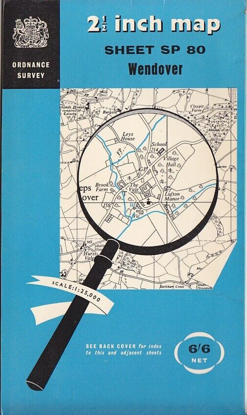 Ordnance Survey (OS) 1:25,000 First Series Map Sheet SP 80 Wendover