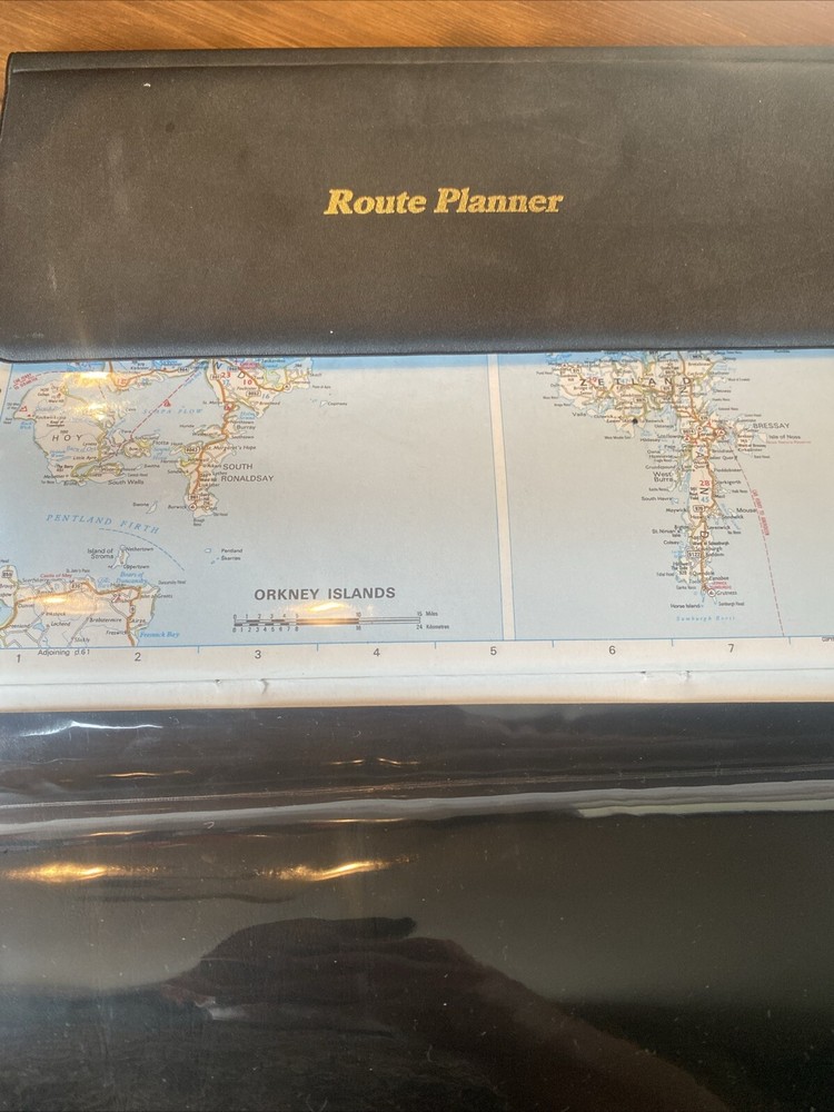 Old Motorists Route Planner Folder Britain Ireland A4 Road Atlas Map – RB17
