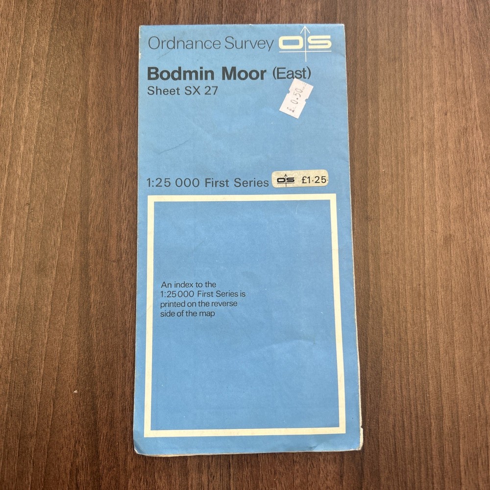 BODMIN MOOR East ORDNANCE SURVEY First Series 1:25,000 1963 SX27 Upton Cross