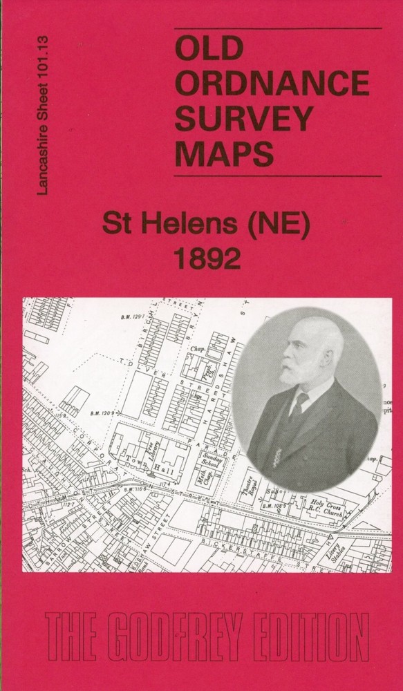 Godfrey Edition Old Ordnance Survey MAP of ST HELENS (NE) 1892 Lanc Sheet NEW