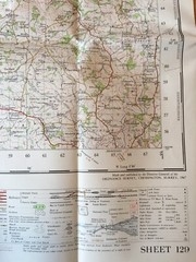 1967 Ordnance Survey One Inch Map 129 Ludlow (incl Leominster , Church Stretton