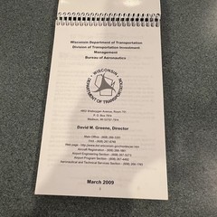 Vintage Wisconsin Airport Directory And Pilot’s Guide 2009 – 2010 Spiral Bound