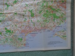 Wessex Based Ordnance Survey Map Somerset, Dorset, Wiltshire, Avon Exeter Yeovil