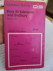 VGC BURY ST EDMUNDS OS Landranger Map 155 First Series 1:50000 VGC 1974