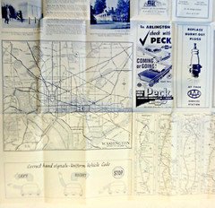 11 x AAA maps 1950s Washington DC North & Southeastern States Arlington etc