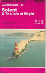 Ordnance Survey Landranger 1:50,000 Map Sheet 196 Solent and the Isle of Wight
