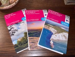 OS Landranger Maps New Forest Bournemouth Salisbury Isle of Wight 1:50k