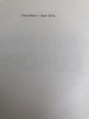 Philip’s Auto Atlas Europe Hardback George Philip & Son 1974 1st Edition 98 Page