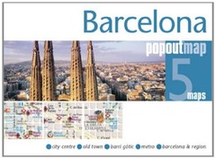 BARCELONA POPOUT MAP: POP-UP CITY STREET MAP OF BARCELONA By Popout Maps