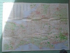 Wessex Based Ordnance Survey Map Somerset, Dorset, Wiltshire, Avon Exeter Yeovil