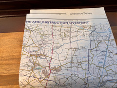 Ordnance Survey Landranger Maps 111 & 112 Power Line Obstruction Overprint 1994
