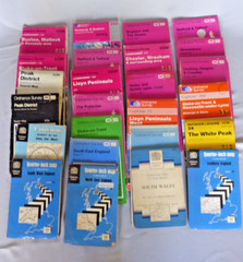A Collection of 25 Vintage Ordnance Survey Maps