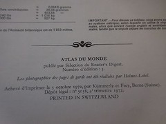 Atlas Of The World Kümmerly & Frey 1972 Artbook By PN