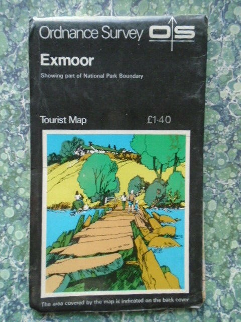 OS Ordnance Survey Sheet Map Tourist Map Exmoor 1979 One Inch 0103G
