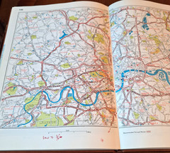 Bartholomew Road Atlas Britain Tan Cover 5 miles to the Inch 1977 Edition