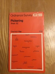 1970 Ordnance Survey One Inch Map 92 Pickering (incl Malton , Hawnby & Lockton )