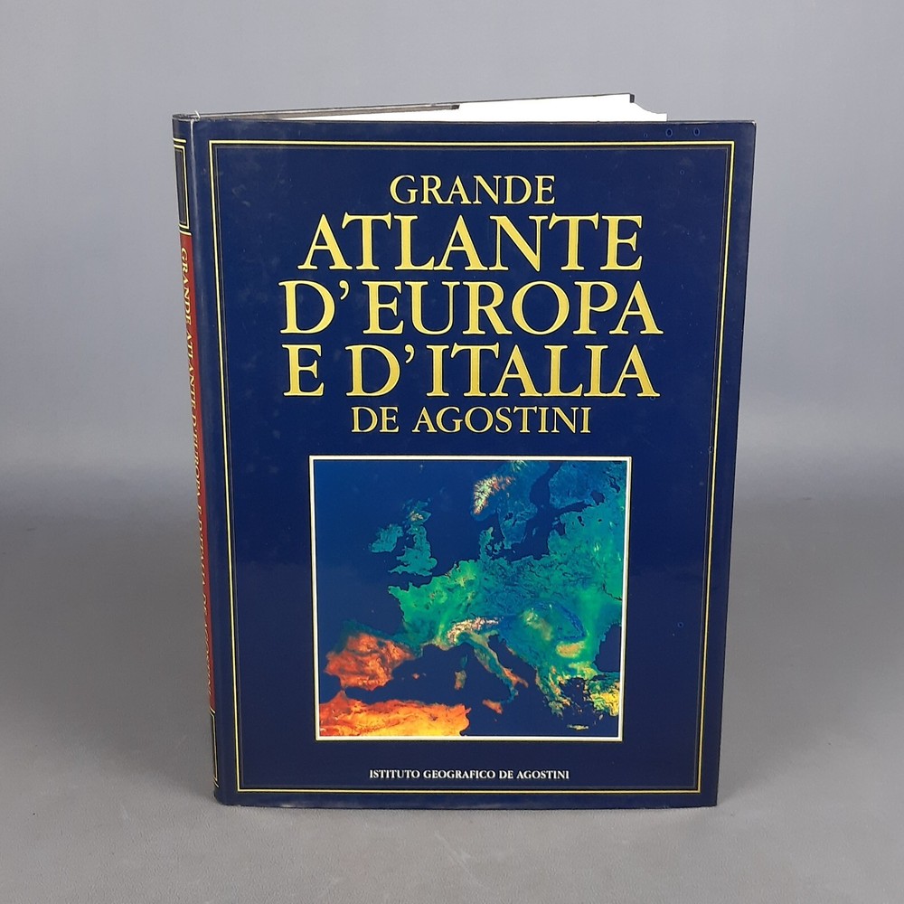 Large Book Atlas Of Europe And Italy De Agostini Free Copy ESSO 1994