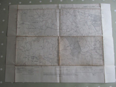 VINTAGE OS MAP OF PLAISTOW AREA SUSSEX 1914 EDITION – SIX INCHES TO ONE MILE