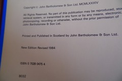 Bartholomew Road Atlas Britain New Edition Revised 1984 Leather cover