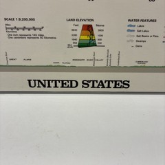 17″ x 22″ Rand McNally Markable Map of United States Two-Sided Pre-owned